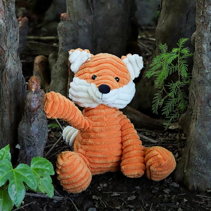 Apricot Lamb Toys Plush Corduroy Fox Stuffed Animal Soft Cuddly Perfect for Child (Corduroy Fox,8.5 Inches)