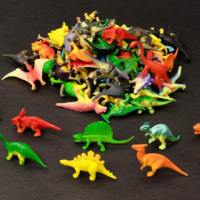 OuMuaMua Dinosaur Toys, Plastic Mini Dinosaurs Figures Toys Set, Dinosaur Birthday Party Favors, Dinsaur Cupcake Toppers for Kids and Boys, 78 Pcs (Upgrade Dinosaurs)