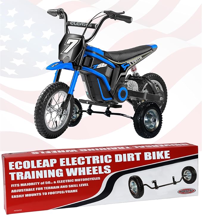 Hardline Products USA Training Wheels for K1 Kids Electric Dirt Bike 36V Motorcycle - Ecoleap Electric Dirtbike - 1602-UT-Ecoleap K1