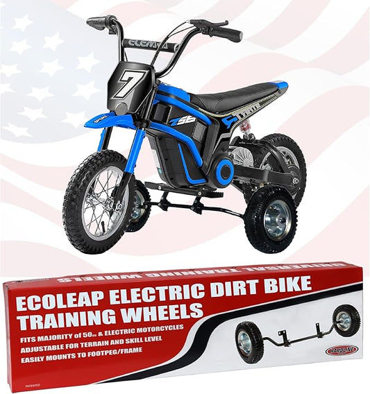 Hardline Products USA Training Wheels for K1 Kids Electric Dirt Bike 36V Motorcycle - Ecoleap Electric Dirtbike - 1602-UT-Ecoleap K1