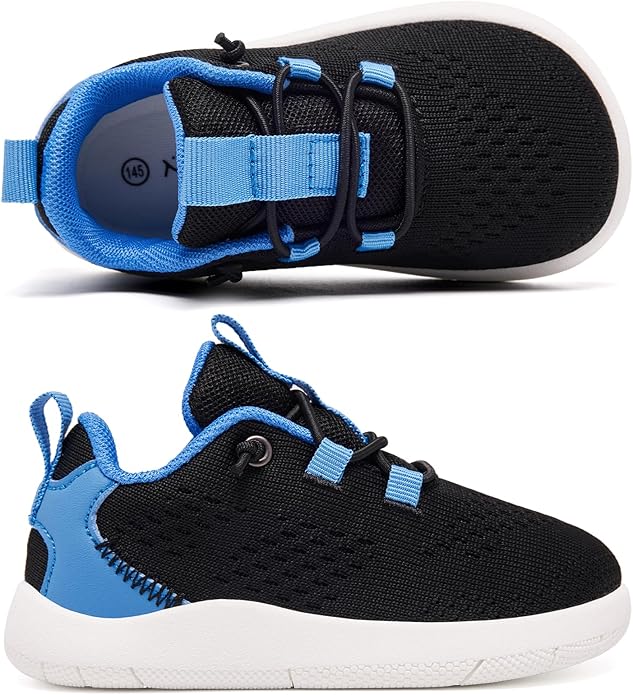 MORENDL Wide Toddler Shoes Baby Walking Shoes Girls Boys Zero Drop Minimalist Sneakers Slip On Tennis Shoe Breathable Naturally Flexible
