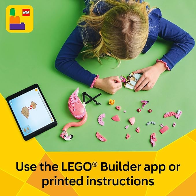 LEGO Creator 3 in 1 Wild Animals: Pink Flamingo Animal Building Toy - Playset with 3 Build Options, Pink Flamingo, Cockatoo, or Axolotl - Learning Toy for Kids, Ages 8+- 31170