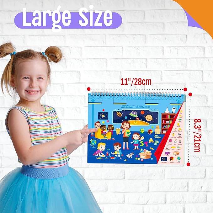 Search & Find Book, 30 Different Themes 32 Pages Activities Book, Montessori Learning Toy Educational Game Autism Sensory Toys for Preschool Girls and Boys Ages 3, 4, 5, 6