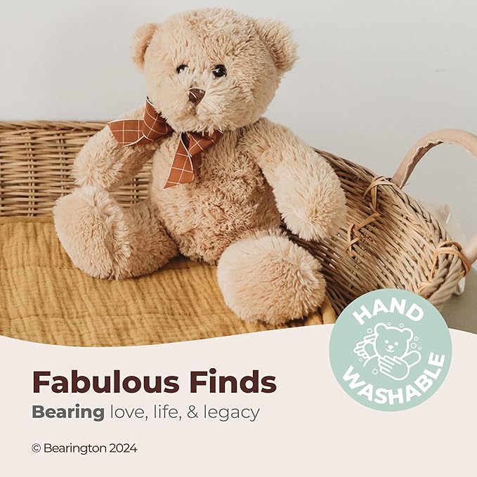 Bearington Collection Lil' Bensen 10 in Small Teddy Bear Stuffed Animal Toy - Cuddly Teddy Bear for Baby