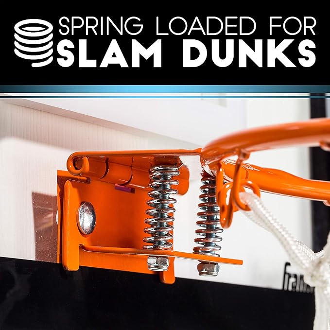 Franklin Sports Mini Basketball Hoops-Indoor Over The Door Mini Hoop+Basketball Sets-Perfect Accessory for Bedroom+Office