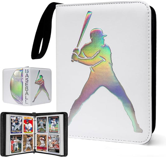400 Pockets Baseball Card Binder, Portable Waterproof Storage Album with Removable Sleeves for Baseball Sports Cards 2025-2026 Collectors
