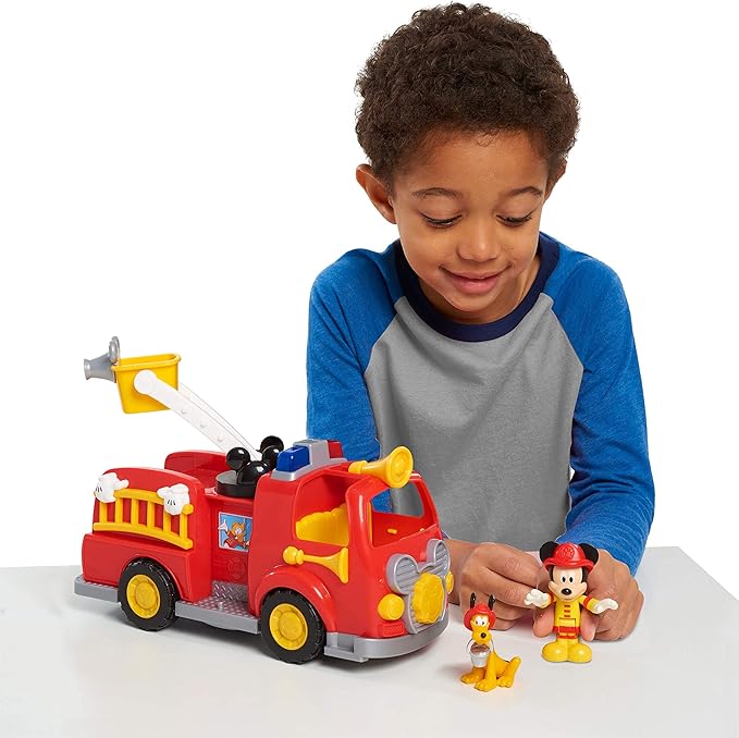 Disney’s Mickey Mouse Mickey’s Fire Engine, Figure and Vehicle Playset, Lights and Sounds