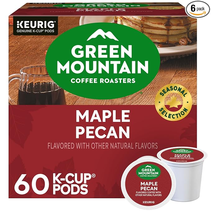 Green Mountain Coffee Roasters Maple Pecan Keurig K-Cup Pods, Light Roast Coffee, 60 Count