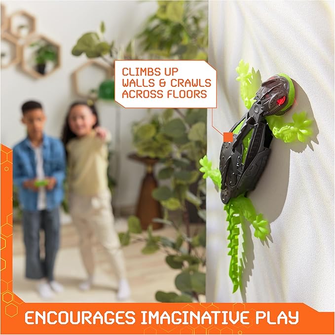 HEX BOTS Wall Crawler Gecko, Rechargeable Remote Control Robot Kids Toys, Climbs up Walls, RC Robot Toys for Boys & Girls Ages 4 & Up