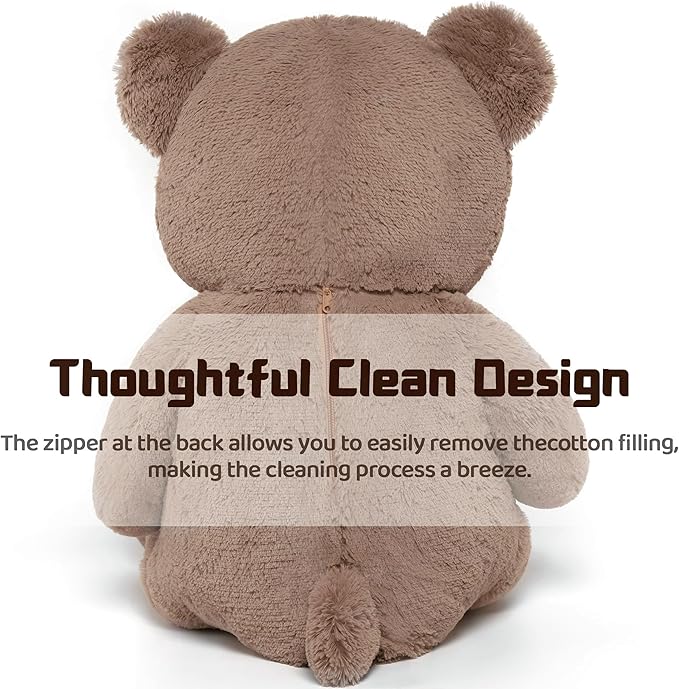 Tezituor Big Teddy Bear,40'' Giant Stuffed Animal Plush Toys,Life Size Teddy Bear Plushie Gifts for Adult & Children Kids Boys Girls or Kids,Soft Bear for Valentines Day Chrismas Birthday Baby Shower