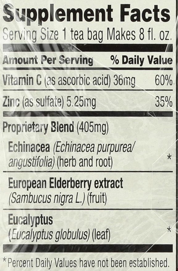 Celestial Seasonings Sleepytime Wellness Echinacea Immune Boost, Caffeine Free, 20 Tea Bags Box (Pack of 2)