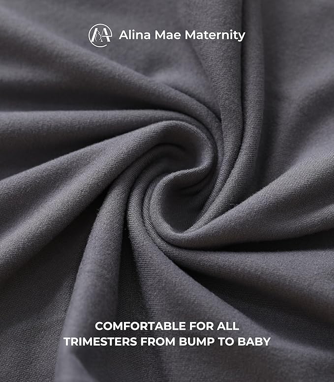 Maternity Pants Work Over The Belly with Pockets, Womens Pregnancy Dress Pants Office Clothes Trousers Stretch Summer