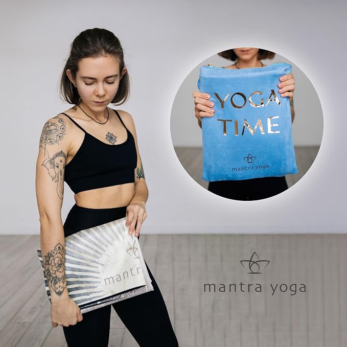 Mantra Yoga Travel PRO 1.5mm with Knee Pad - Foldable Fitness & Exercise Mat with Bag | Lightweight, Compact & Eco-Friendly | Non-Slip & Washable | For All Types of Yoga | 72" L x 24" W | 2.6 lbs