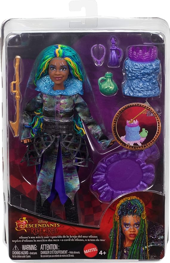 Mattel Disney Descendants: The Rise of Red Playset with Fashion Doll & Accessories, Uliana’s Sea Witch Lair