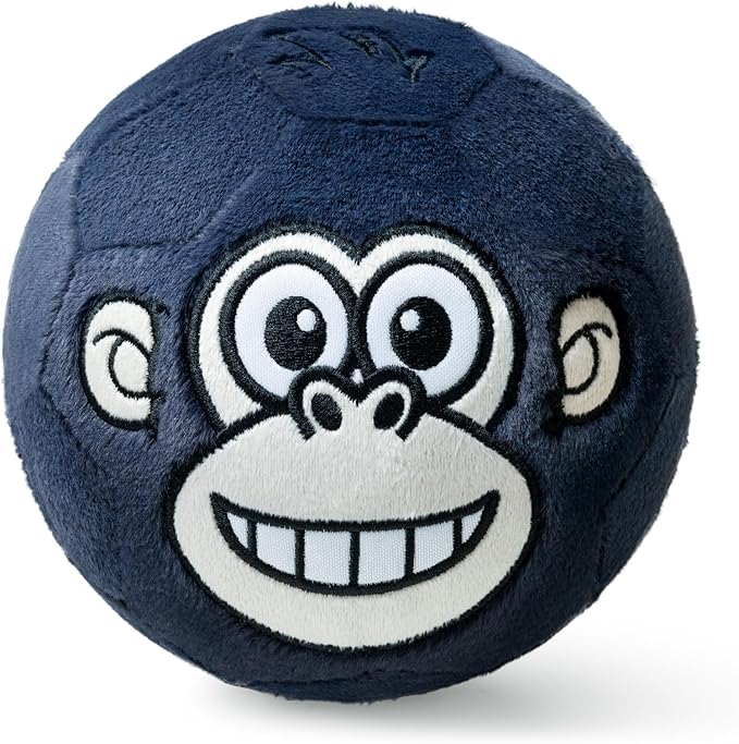 VangeBow Silent Indoor Soccer Balls for Toddlers 1-3, Inflatable Soft Plush Baby Toddler Soccer Ball Toys Gifts for 1 2 3 4 5 Year Old Boy Girl First Birthday Gift (Monkey, Pump Include)