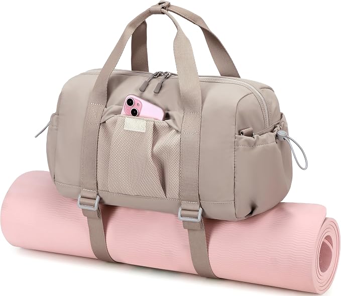 Gym Bag for Women Gym Duffle Bag with Shoe Compartment and Wet Pocket Carry On Overnight Weekender Duffel Bag for Travel Sports Yoga
