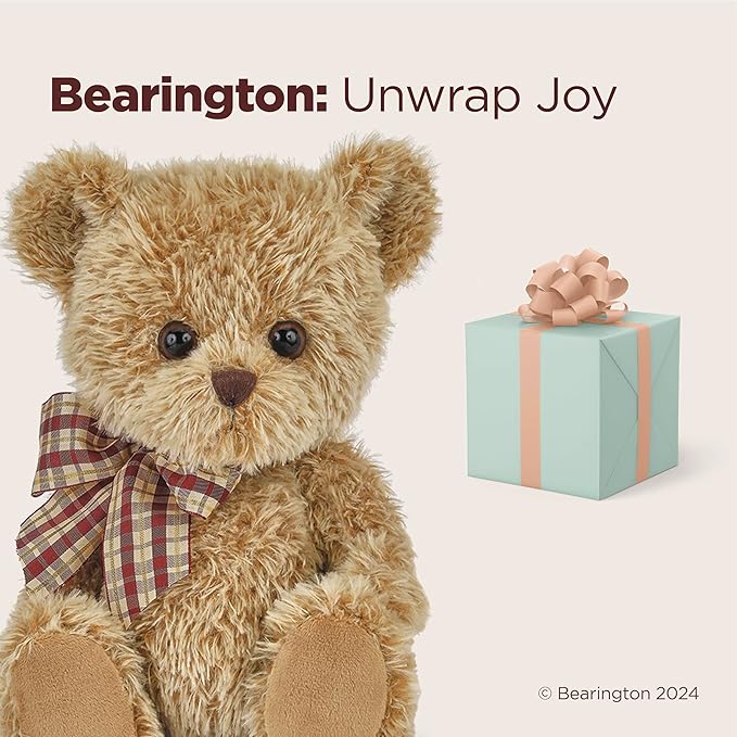 Bearington Collection Baby Shaggy Teddy Bear Plush - 11 in Brown Cute Classic - Soft & Cuddly Stuffed Animal Nursery Companion - Vintage-Looking Baby Girl Toy