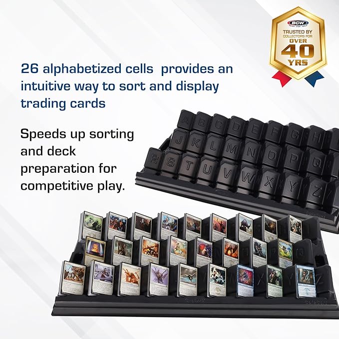 BCW SafeSort Card Sorting Tray – Organizer for Baseball, Trading, TCG, Deck, Game, and Collection Display