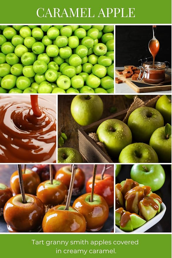 Eco Candle Co. Caramel Apple Tea Light Candles, 10-Pk, 9 Hr Burn Time | Scents of Granny Smith Apples and Creamy Caramel - Recyclable, No Lead, Kraft Paper Label & Lid, Hand Poured, Phthalate Free