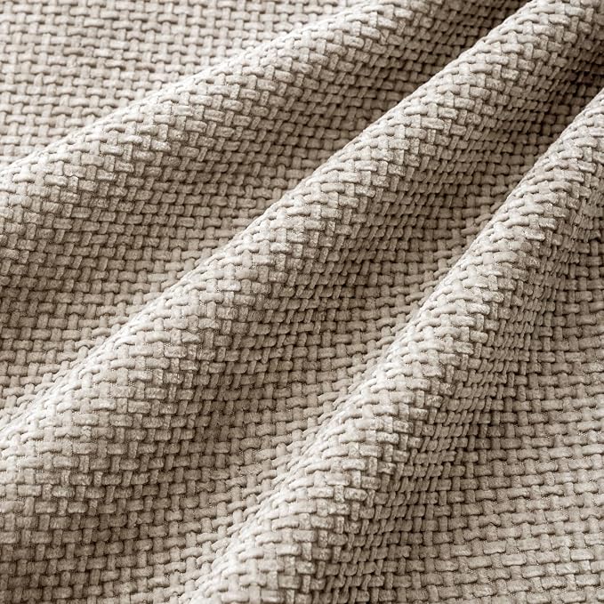 MIULEE Soft Decorative Chenille Pillow Covers Khaki 18x18 Pack of 4 | Modern Home Decor, All Same Khaki Color Set, Couch Throw Pillows, Farmhouse Boho Cushion Covers for Sofa Bed Living Room