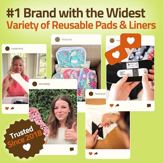 Wingless Camel Toe Panty Liners with Adhesive Sticker (Small, 7-Pack) – 2-in-1 Reusable Camel Toe Guard & High-Temp Washable Cloth Liners – 100% Breathable Organic Cotton, Stay-Put – Made in EU