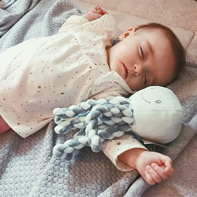 Nattou Lapidou - Piu Piu Octopus Plush Toy for Newborn Babies, Comforting, Soothes for Sleep - Green & Mint Green