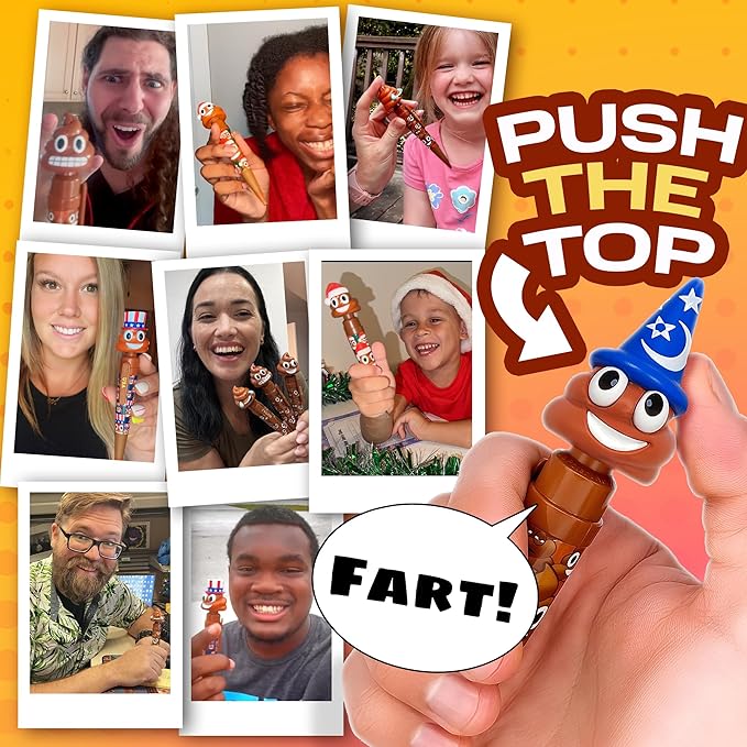 Farting Poop Pen with Multiple Funny Sounds - Perfect Halloween Games & Novelty Gift for Teens, Kids & Boys - Pen & Prank Toy for Halloween Parties, Games & Family Fun All Day (Wizard)