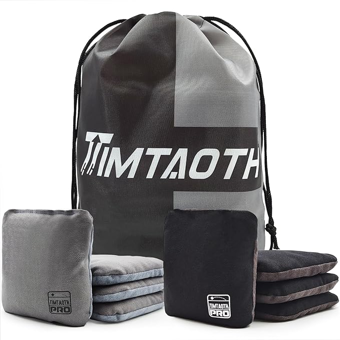 Dual Sided Corn Hole Bags Professional Cornhole Bags Set of 8 Regulation Corn Hole Bean Bags Slick and Stick