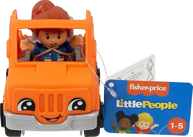 Fisher-Price Little People Toddler Toy Help and Go Tow Truck and Figure for Pretend Play Kids Ages 1+ Years