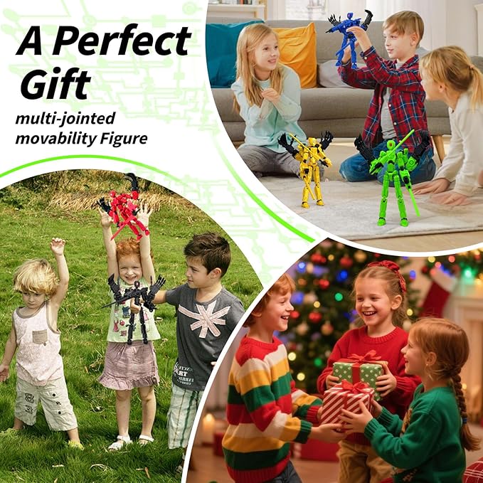 8Inch T13 Action Figure Assembly Completed,3D Printed Multi-Jointed Movable Toy Nova 13 Action Figures Desktop Decorations for Game Lovers Toy (Green)