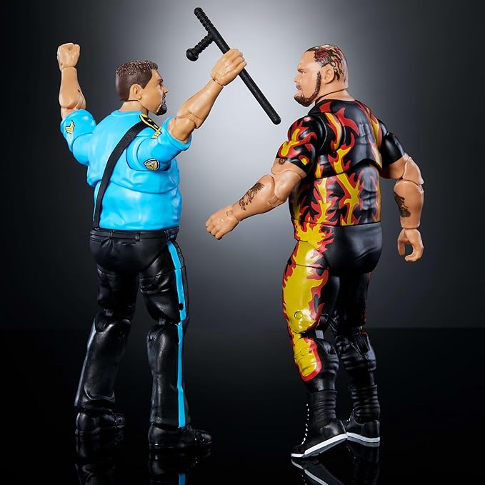 Mattel WWE Coliseum Collection Action Figure 2-Pack with Bam Bam Bigelow & Big Boss Man 6-inch Collectibles & Accessories Including Swappable Parts