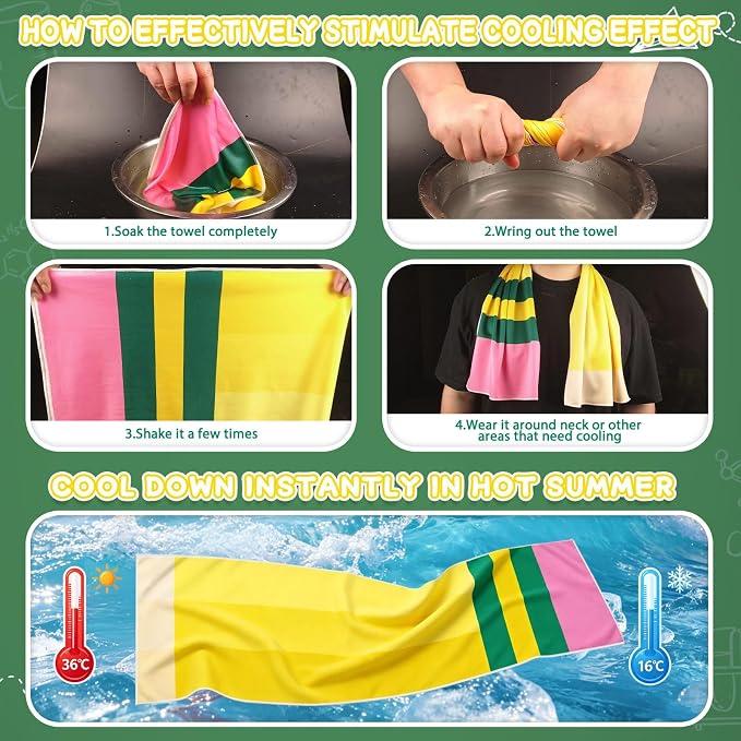 12PCS Pencil Chill Towel,Baseball Chill Towel Soft and Breathable Cooling Towel Neck Cooling Towel,Suitable for Outdoor Sports Gym Outdoor Camping Baseball Team Gift Party Gifts