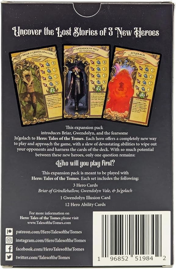 Lost Heroics 1 Expansion Pack by Tomekeeper Entertainment, Strategy Board Game, for 2 to 5 Players and Ages 12+