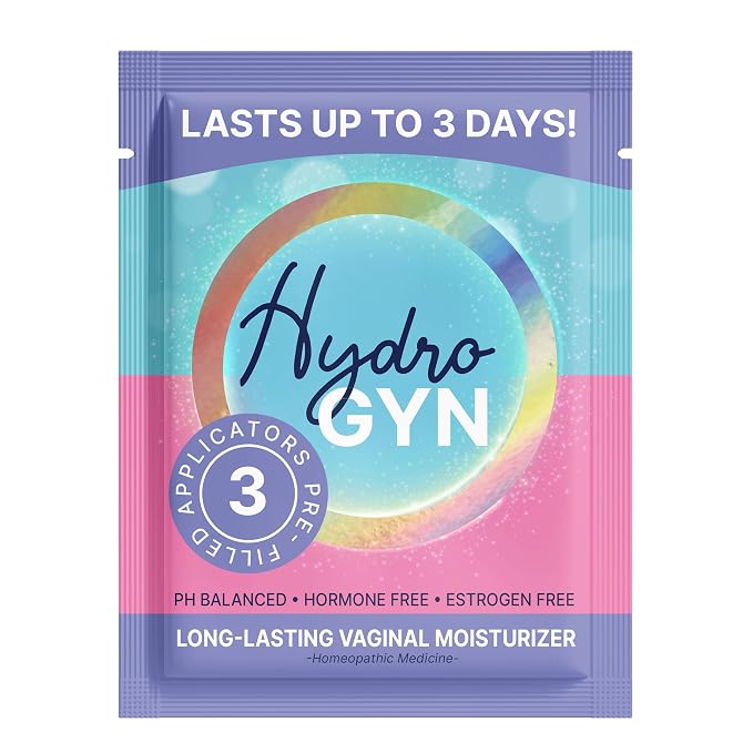 Hydro GYN Vaginal Moisturizer | Long Lasting for Vaginal Dryness & Irritation | Hyaluronic Acid & Vitamin E | Feminine Care Hormone Free | Pre and Post Menopausal | 3 Pre Filled Applicators