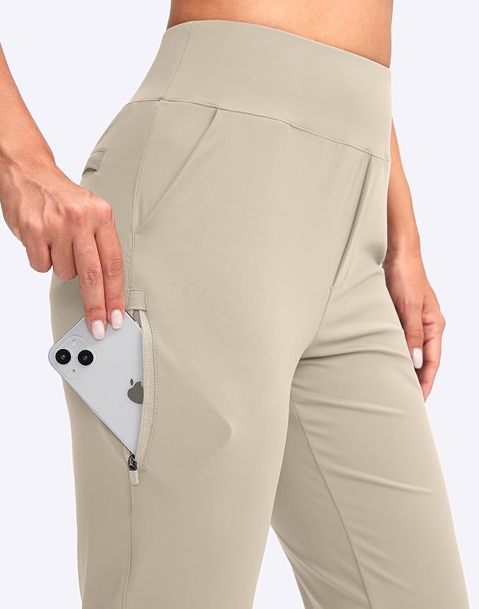 YYV Women's Golf Pants High Waist Stretch Ankle Pants with Pockets | Work Ankle Pants, Dress Pants with 4 Pockets, For Yoga Business Travel Casual