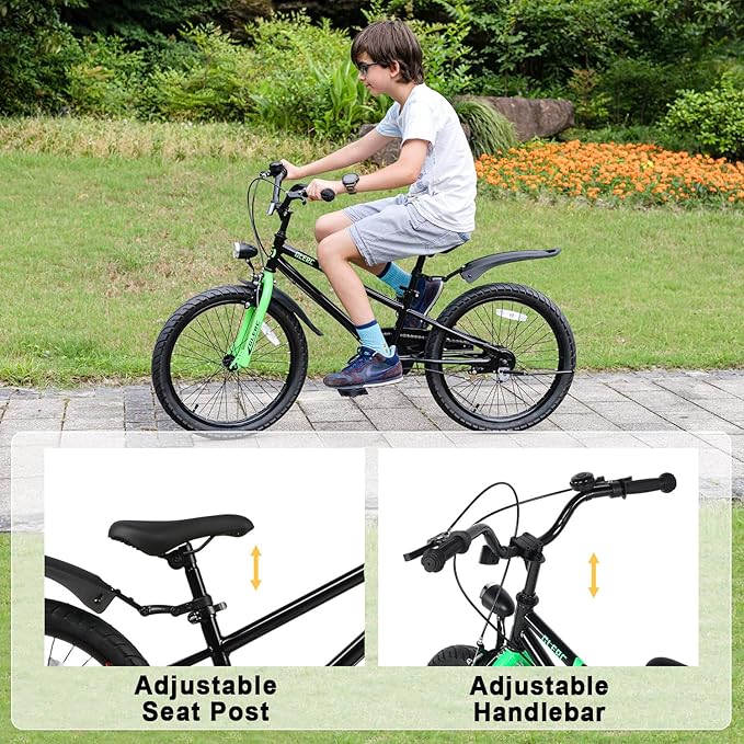 Glerc Fantacy Kids Bike, 12-20 Inch Children Bicycle for 2-13 Years Old Boys Girls, Kids Bicycle with Water Bottle Holder & Headlight & Training Wheels, Multiple Colors