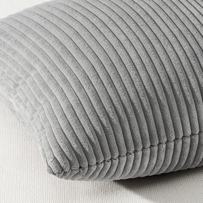Topfinel Decorative Grey Throw Pillow Covers Cushion Cases, Set of 4 Soft Velvet Modern Double-Sided Designs, Mix and Match for Home Decor, Pillow Inserts Not Included (20x20 inch)