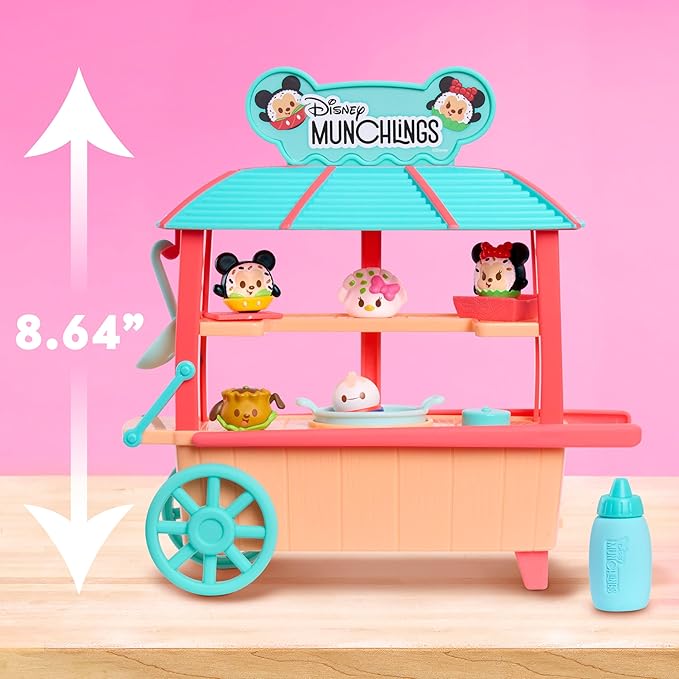 Disney Munchlings Dumpling Cart, 11-Piece Color Change Figure Playset, 1-inch Collectible Scented Figurines, Amazon Exclusive, Toy for Fans, Teens, Adults, Kids, Ages 3 Up, by Just Play