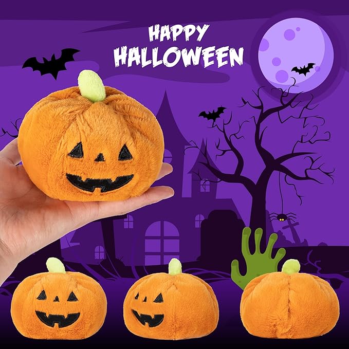 My OLi Halloween Plush Toys Set - Bat Mummy Ghost & Pumpkin - Polyester Spooky Decor for Home Party for Kids