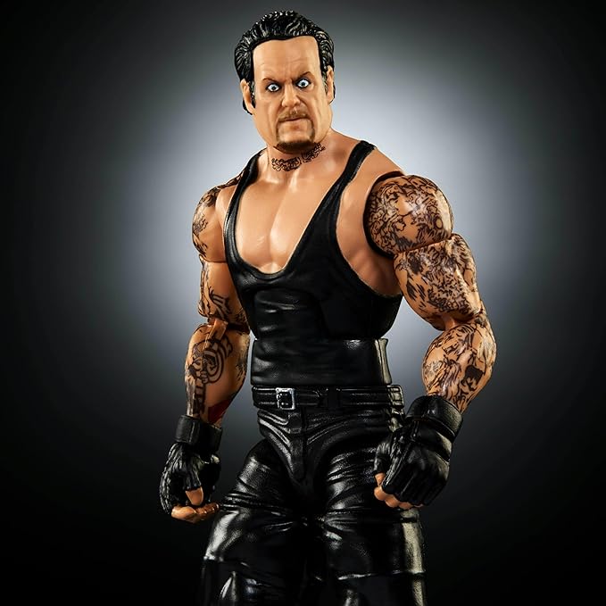 Mattel WWE Elite Collection Action Figure, SummerSlam Undertaker Collectible with Accessory & Referee Build-A-Figure Parts