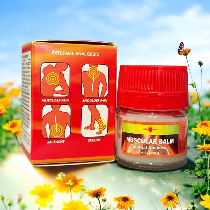 2 Packs - Yellow Muscular Balm Essential Oil - Dau Cu La Vang Xoa Bop Co Bap Con O - 20g per Jar with 2 Jars per Order - Product of Indonesia