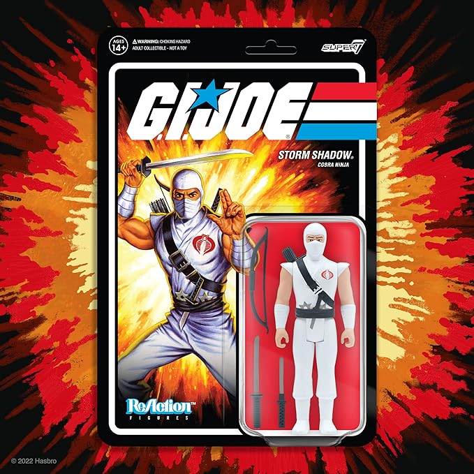 Super7 G.I. Joe Storm Shadow 3.75 in Reaction Figure