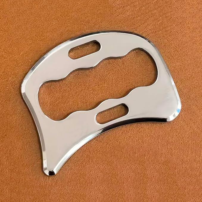 BYYDDIY 304Stainless Steel Gua Sha Derma Edge Massage Tools-Scraping Massage Tools,Muscle Scraper Tool (D)