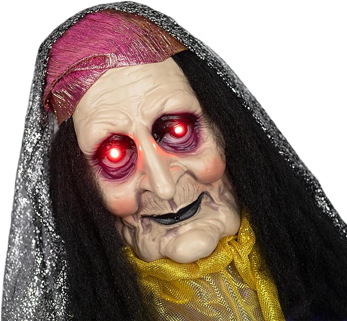 Northlight Animated Fortune Teller Halloween Decoration, 20", Green