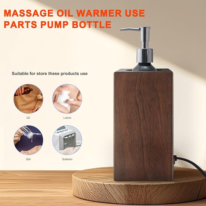 Elitzia ETAW02S ETAW03 Massage Oil Warmer Use Metal Pump Bottle Dispenser 1 Pack 8.45oz/250ml Portable Cylinder Massage Oil Gel Lotion Pump Durable Refillable Containers (Aluminum Oxide Bottle)