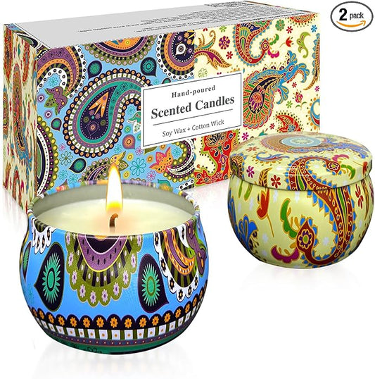 Aromatherapy Candles, Scented Candles, 4.4 OZ Candles Stress Relief for Home & Bedroom Gift for Women/Men Natural Soy Wax, Burning Long Lasting
