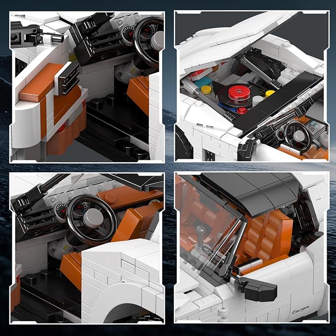 Mould King 10198 Technology Supercar Building Block Kits, Car Model Building Sets, MOC Car Gift for Adult Collections Enthusiasts, 1347 Pieces
