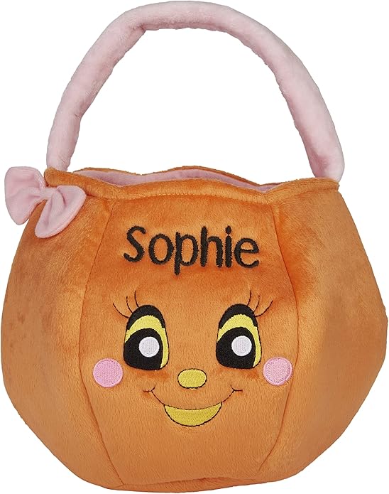 Personalization Universe Pumpkin Pal Embroidered Plush Trick or Treat Bag
