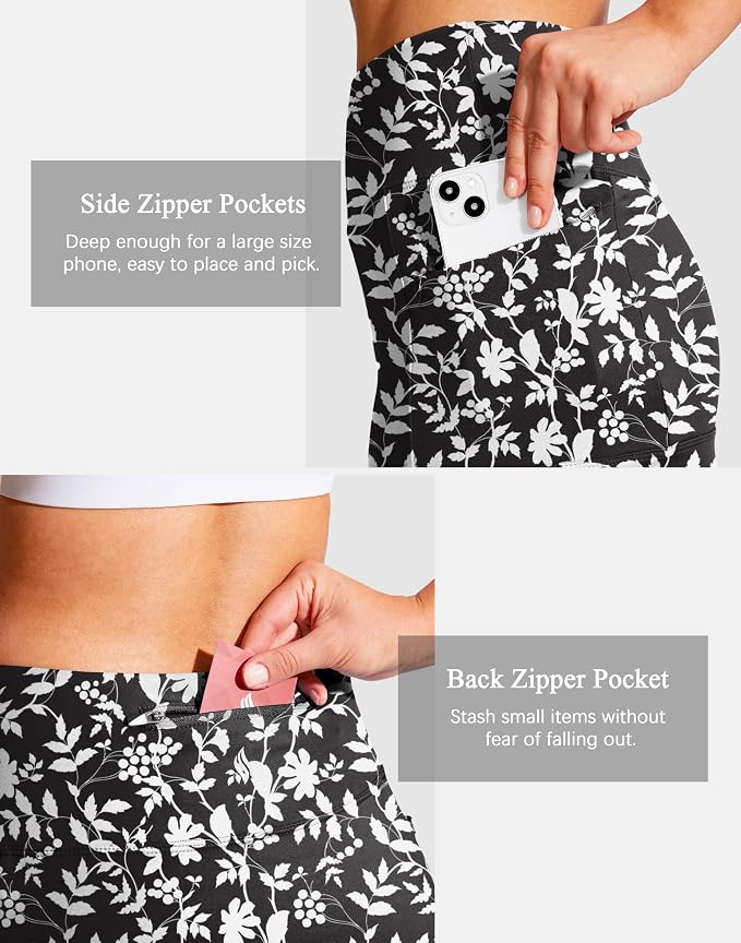 19" Ruffled Golf Skirts for Women | 3 Zipper Pockets, Knee Length, High Waisted, Long Skorts for Athletic, Casual, Tennis, Pickleball