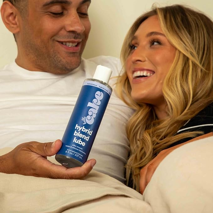 Hello Cake Hybrid Lube - Silicone and Water-Based Personal Lubricant, Safe for All Toy Materials, Ultra Slippery, Long-Lasting, Non-Sticky, Condom Compatible Lube for Men, Women, and Couples, 8 fl oz